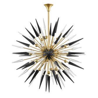 Sparta 18 Light Chandelier in Aged Brass (70|9047-AGB)