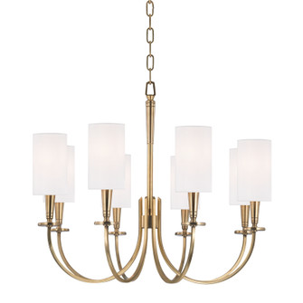 Mason Eight Light Chandelier in Aged Brass (70|8028-AGB)