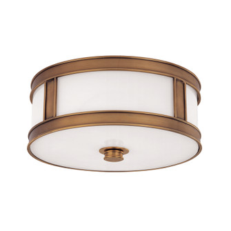 Patterson Three Light Flush Mount in Aged Brass (70|5516-AGB)