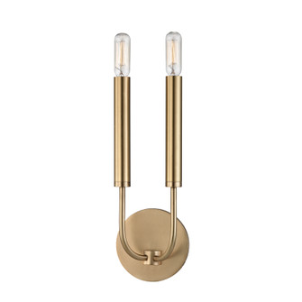 Gideon Two Light Wall Sconce in Aged Brass (70|2600-AGB)