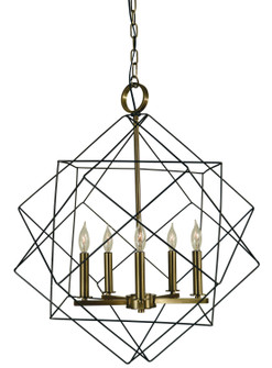 Etoile Five Light Chandelier in Mahogany Bronze with Antique Brass (8|4705 MB/AB)