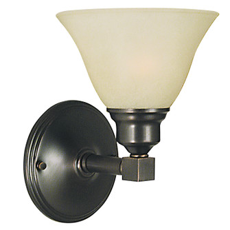 Taylor One Light Wall Sconce in Polished Nickel with White Marble Glass Shade (8|2421 PN/WH)
