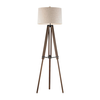 Wooden Brace One Light Floor Lamp in Walnut (45|D2817)
