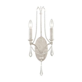 French Parlor Two Light Wall Sconce in Vintage White (45|33471/2)