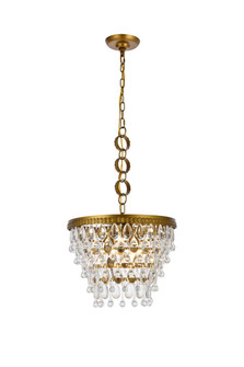 Nordic Four Light Pendant in Brass And Clear (173|1219D16BR/RC)
