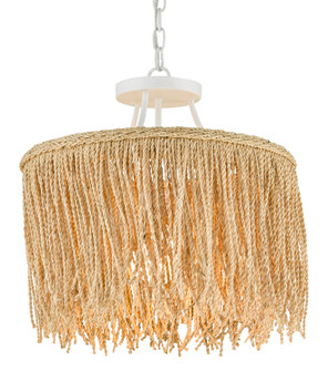Samoa One Light Pendant in Gesso White/Natural Rope (142|9000-0647)