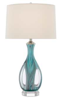 Eudoxia One Light Table Lamp in Blue/Clear/Polished Nickel (142|6000-0520)