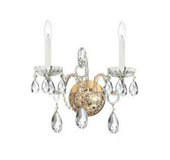 Traditional Crystal Two Light Wall Mount in Polished Brass (60|1122-PB-CL-S)