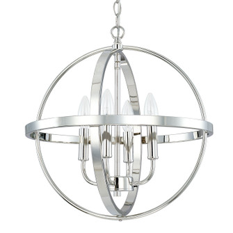 Hartwell Four Light Pendant in Polished Nickel (65|317541PN)