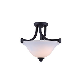 Rue Two Light Semi Flush Mount in Rubbed Antique Bronze (387|ISF587A02RA)