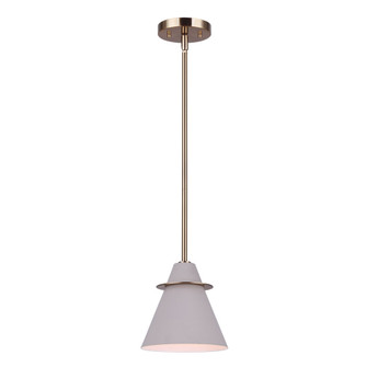 Talia One Light Pendant in Gold And Matte Grey (387|IPL1076A01MGG)