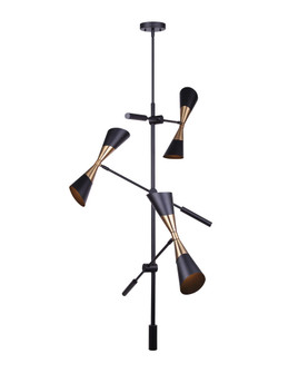 Six Light Chandelier in Black And Gold (387|ICH1073A06BKG)