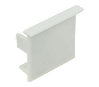 Extrusion Flanged Finished End For Standard Flanged Slots in White (303|PE-DFSLOT-END)