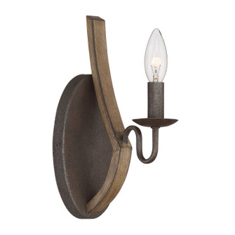 Shire One Light Wall Sconce in Rustic Black (10|SHR8701RK)
