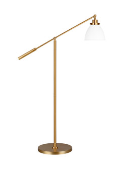 Wellfleet One Light Floor Lamp in Matte White and Burnished Brass (454|CT1131MWTBBS1)