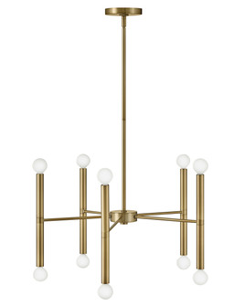 Millie Ten Light Convertible Chandelier in Lacquered Brass (531|83198LCB)