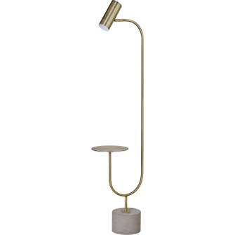 Tirana One Light Floor Lamp in Natural Grey,Plated Antique Brushed Brass (443|LPF3124)