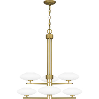 Quoizel Chandelier Six Light Chandelier in Aged Brass (10|QCH5577AB)