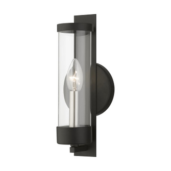 Castleton One Light Wall Sconce in Black w/Brushed Nickel Candle (107|10141-04)