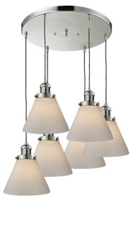 Large Cone Six Light Pendant in Polished Nickel (405|212/6-PN-G41)