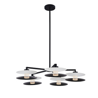 Fresno LED Chandelier in White and Matte Black (33|516271WMB)