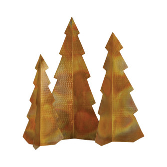 Rustique Trees (Set of 3) in Hammered Burnt Copper (45|519093)