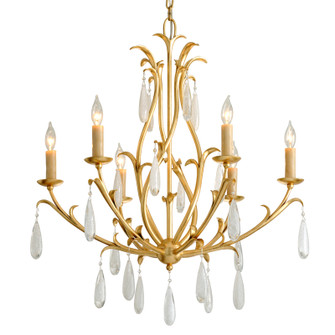 Prosecco Six Light Chandelier in Gold Leaf (68|293-06-GL)