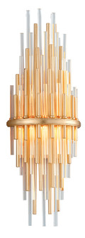 Theory LED Wall Sconce in Gold Leaf W Polished Stainless (68|238-12-GL/SS)