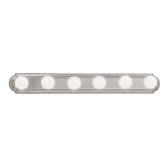 No Family Six Light Linear Bath in Brushed Nickel (12|5018NI)