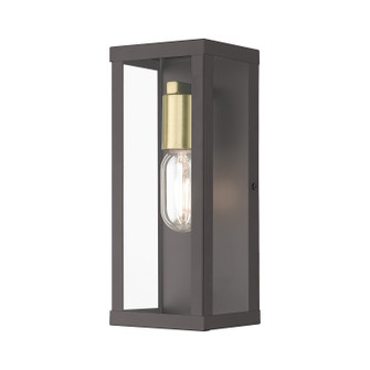 Gaffney One Light Outdoor Wall Lantern in Bronze with Antique Gold (107|28032-07)