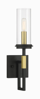 Hillstone One Light Wall Sconce in Sand Coal & Soft Brass (7|3201-781)