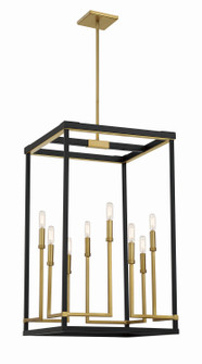 Union Estates Eight Light Pendant in Coal And Soft Brass (7|2117-726)