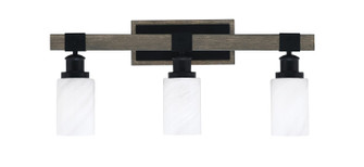 Tacoma Three Light Bath Bar in Matte Black & Painted Distressed Wood-look Metal (200|1843-MBDW-3001)