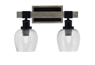 Tacoma Two Light Bath Bar in Matte Black & Painted Distressed Wood-look Metal (200|1842-MBDW-4812)