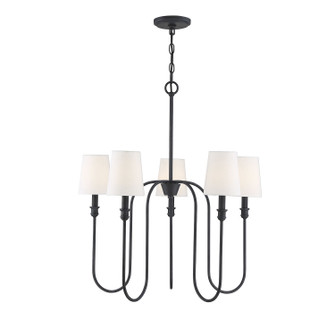 Mchan Five Light Chandelier in Aged Iron (446|M10077AI)