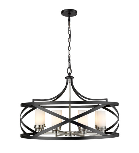Malcalester Eight Light Pendant in Matte Black / Brushed Nickel (224|481P30-MB-BN)
