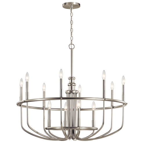 Capitol Hill 12 Light Chandelier in Brushed Nickel (12|52305NI)