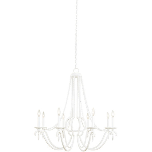Acadia Eight Light Chandelier in Distressed White (33|507271DW)