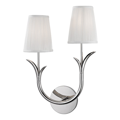 Deering Two Light Wall Sconce in Polished Nickel (70|9402L-PN)