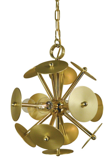 Apogee Four Light Chandelier in Polished Nickel with Satin Pewter Accents (8|4974 PN/SP)