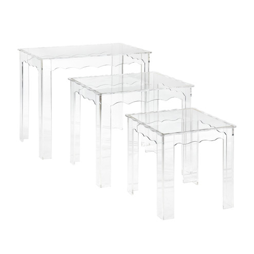 Jacobs Nesting Tables - Set of 3 in Clear (45|H0015-9103/S3)