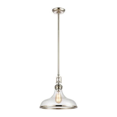 Rutherford One Light Pendant in Polished Nickel (45|57381/1)