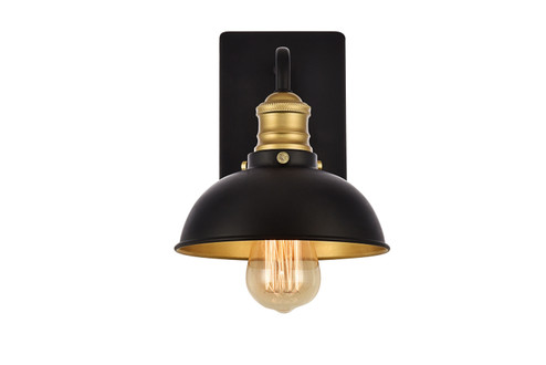 Anders One Light Wall Sconce in Black And Brass (173|LD8004W7BK)