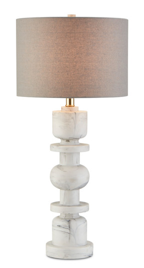Sasha One Light Table Lamp in White/Gray (142|6000-0687)