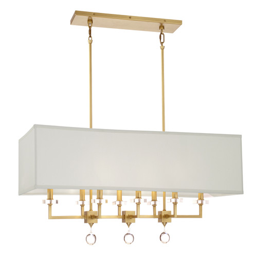 Paxton Eight Light Chandelier in Aged Brass (60|8109-AG)