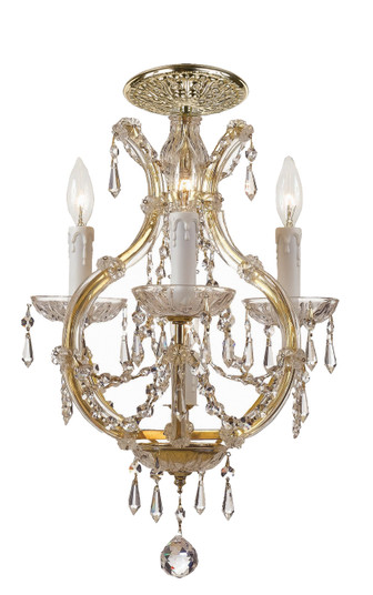 Maria Theresa Four Light Ceiling Mount in Gold (60|4473-GD-CL-SAQ_CEILING)