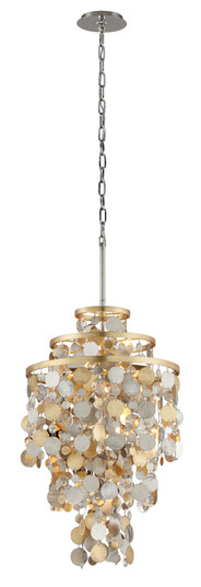 Ambrosia Five Light Pendant in Gold Silver Leaf & Stainless (68|215-45)