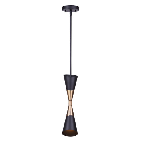One Light Pendant in Black And Gold (387|IPL1073A01BKG)