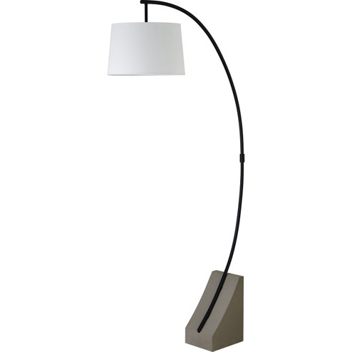 Weymouth One Light Floor Lamp in Natural Grey,Powder Coated Matte Black (443|LPF3123)