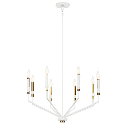 Armand Eight Light Chandelier in White (12|52349WH)